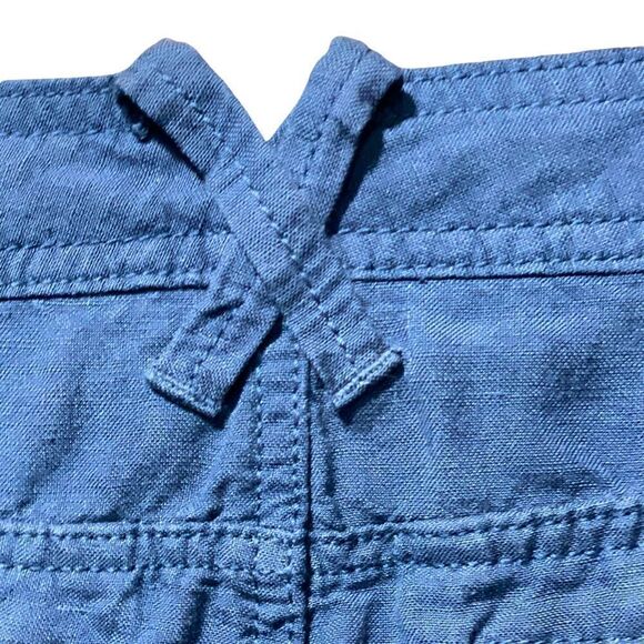 Calvin Klein Midnight Oil Blue Linen Classic Shorts Size 6 - Picture 7 of 9